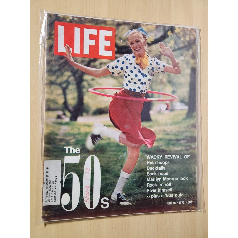 Life Magazine - June‎ 16th, 1972  w/ the 50's Era Cover